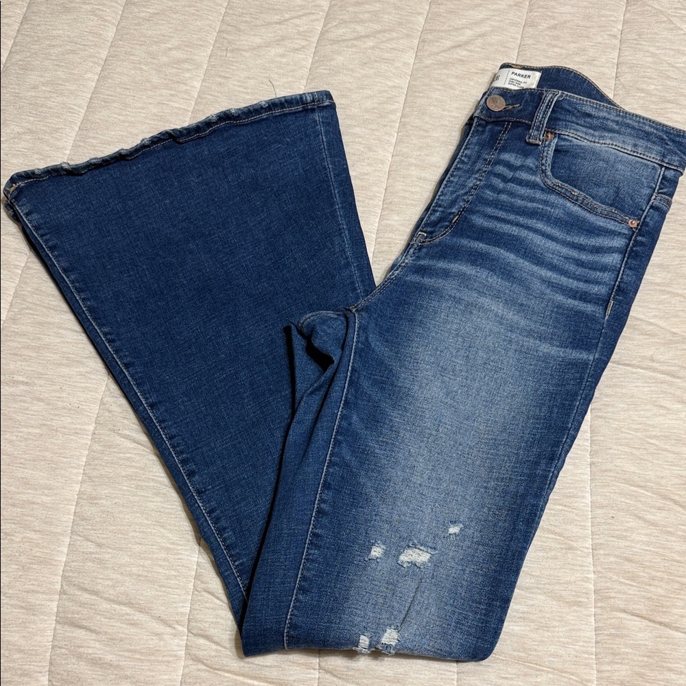 BKE Parker Wide Leg Distressed Jeans